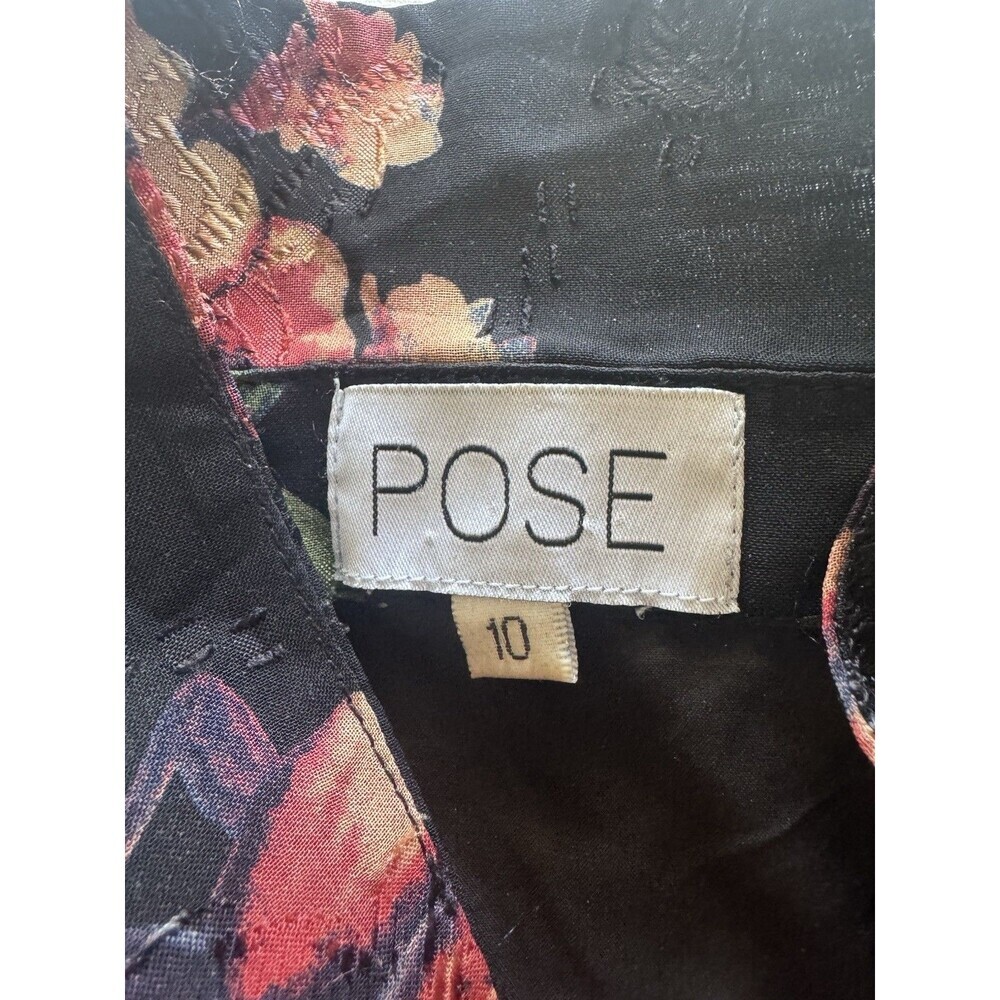 Pose Womens Dress Sz 10 Cottagecore Cottage Bohemian Whimsical Floral Autumn - Picture 10 of 14